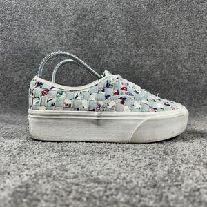 Vans Authentic Woven Stackform Women’s Sz 7.5 Floral Denim Platform Shoes Used